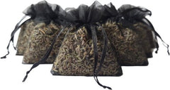 Lavendel geurzakjes met biologische lavendel - 10 zakjes à 6 gram paars - Zwart