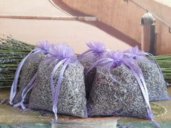 Lavendel geurzakjes met Biologische lavendel - 5 x 12 gram heerlijk geurende zakjes - lila
