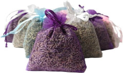 Lavendel geurzakjes met biologische lavendel - 10 zakjes à 6 gram - in verschillende kleuren zakjes