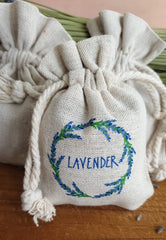 Linnen geurzakjes opdruk lavendel