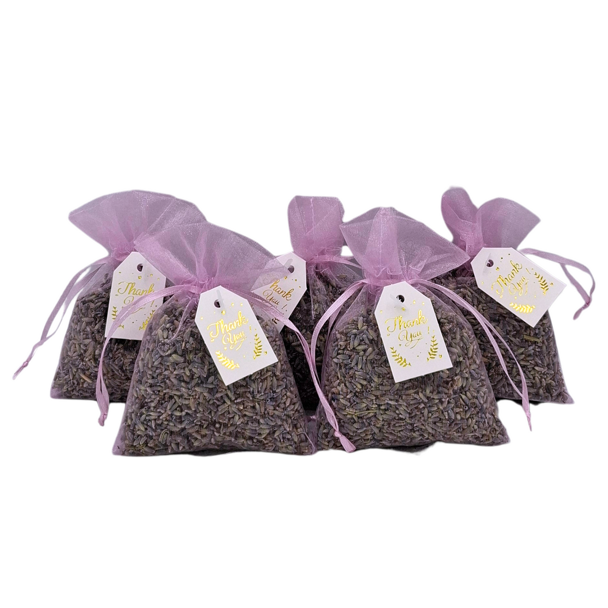 Lavendel geurzakjes - 5 x 12 gram heerlijk geurende zakjes - "Bedankt" Lila