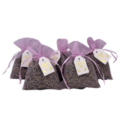Lavendel geurzakjes - 5 x 12 gram heerlijk geurende zakjes - "Bedankt" Lila