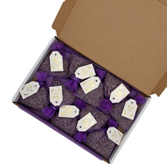 Lavendel geurzakjes - 5 x 12 gram heerlijk geurende zakjes - "Bedankt" Paars