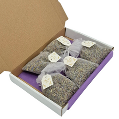 Lavendel geurzakjes - 5 x 12 gram heerlijk geurende zakjes - "Bedankt" Wit