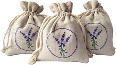 Linnen geurzakjes opdruk takje lavendel